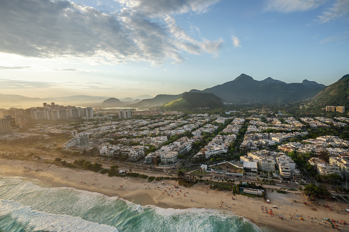 Vista aérea da Barra da Tijuca, localização do Colégio Keystone American Education