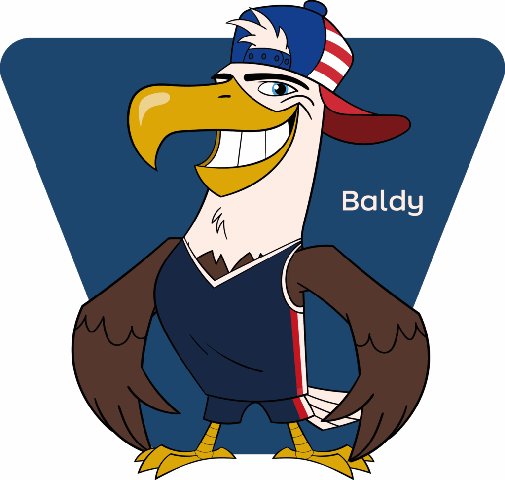 Baldy, mascote do Colégio Keystone American Education, localizado na Barra da Tijuca